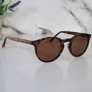 Serengeti Sunglasses Polarized Belair Round Tortoise Shell, Made In Italy